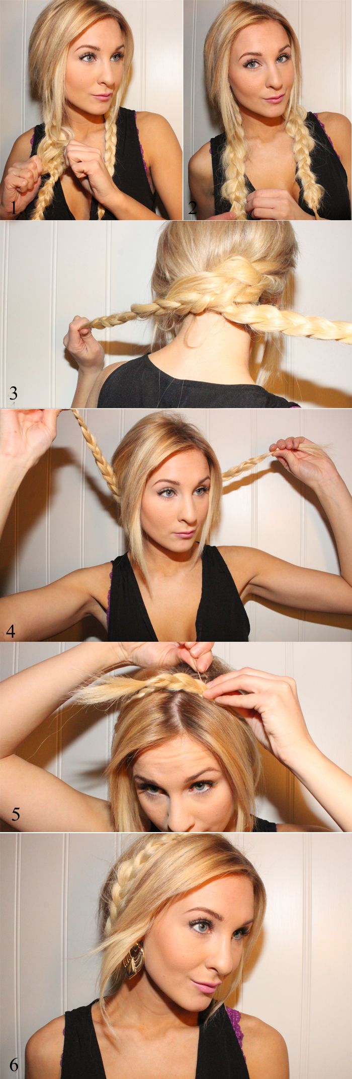 Glamorous braid updo hairstyle