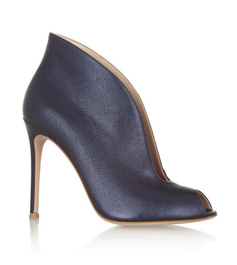Gianvito Rossi cutout ankle boots in metallic leather