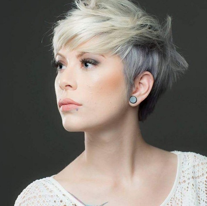 Layered pixie haircut for fine hair