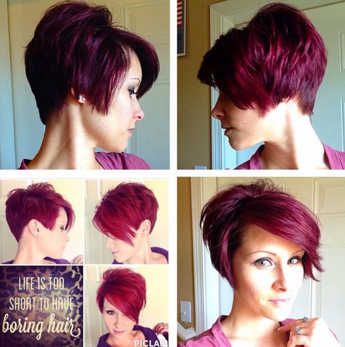 Red pixie hairstyle