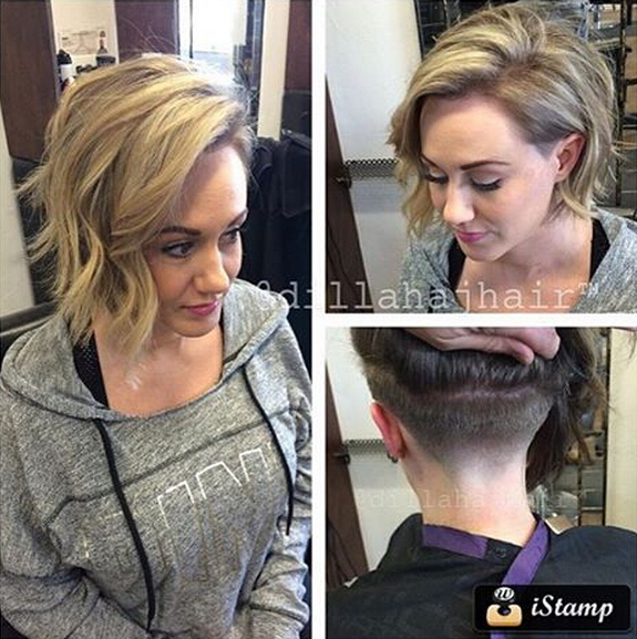 Wavy bob hairstyle