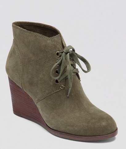 Lucky Brand Wedge Booties - Lace up