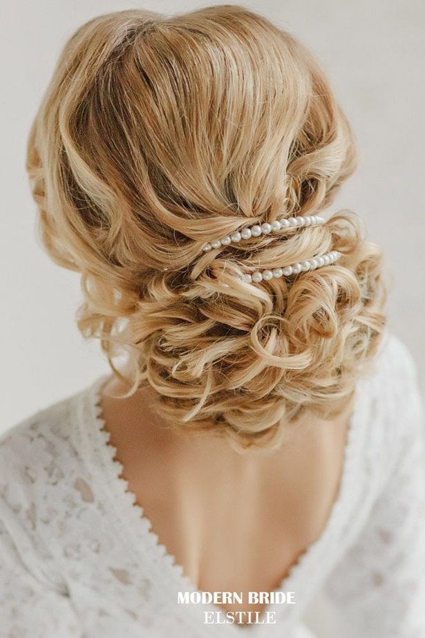 Pinned updo for weddings