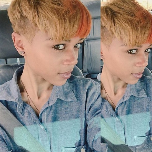 Short hairstyle with undercut