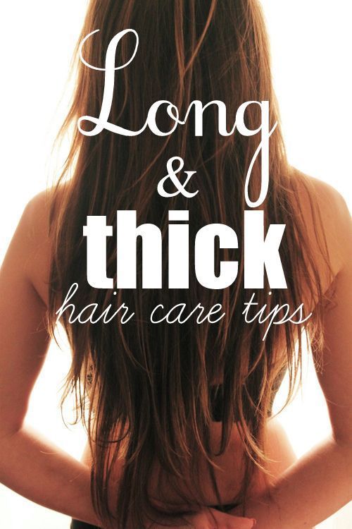 Long and thick tips of hair
