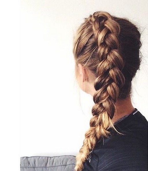 Dutch Braid ponytail