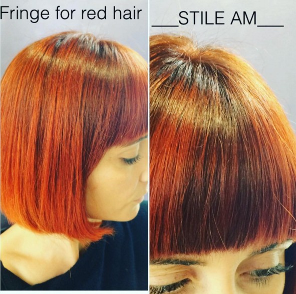 Ombre Bob haircut for orange hair