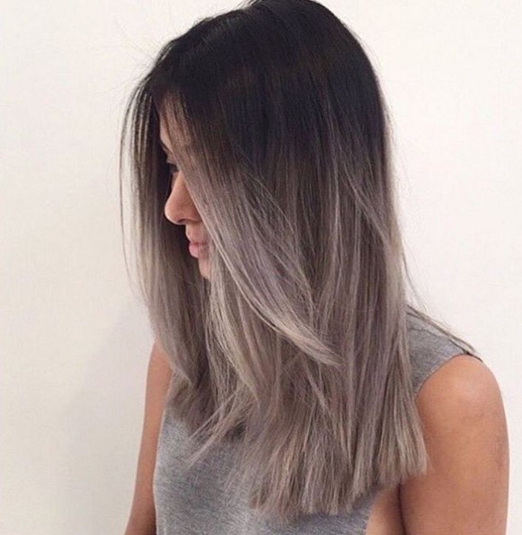 Gray ombre hairstyle