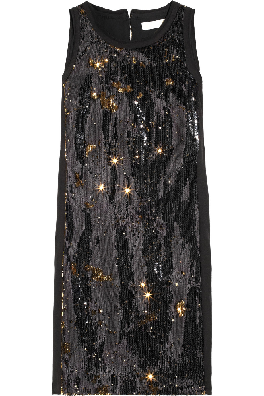 MICHAEL MICHAEL KORS Two-tone crepe dress with sequins