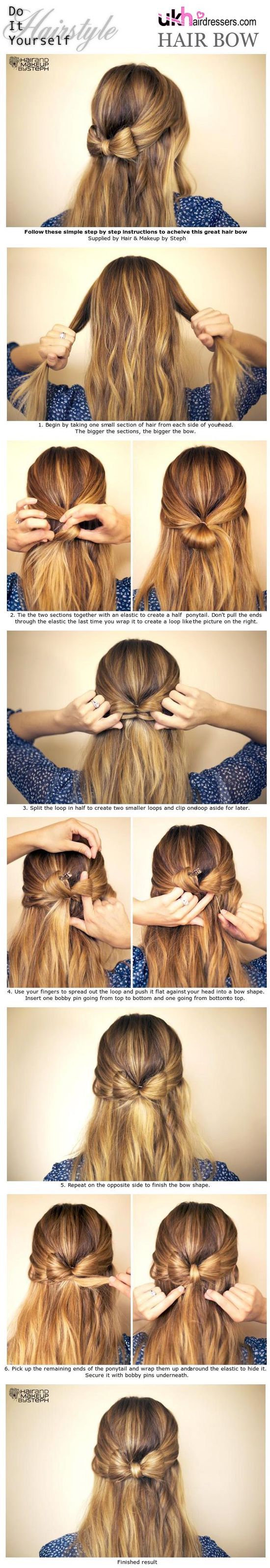 Nice bow hairstyle tutorial