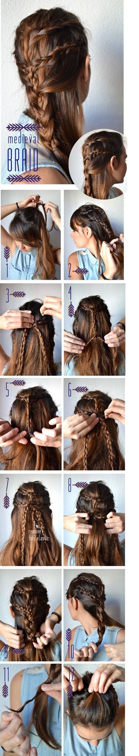 Medieval braid hairstyle guide
