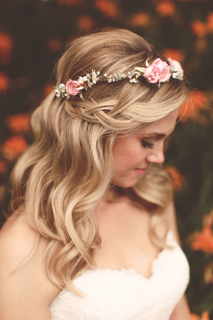 Waterfall braid for wedding hairstyles