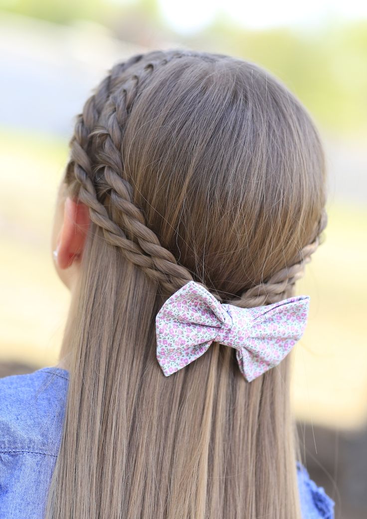 Rope Braid Tieback hairstyle for school girls