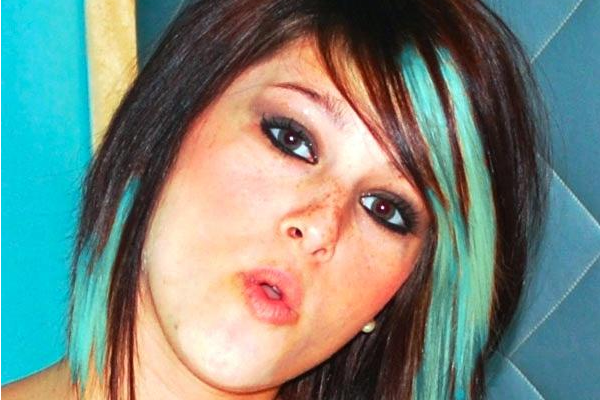 Teal and brown hair