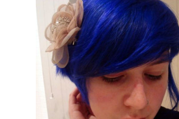 Short blue hairstyle