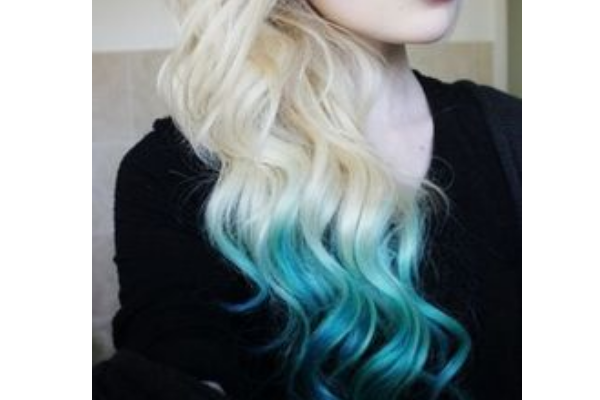 Blue and blonde hair