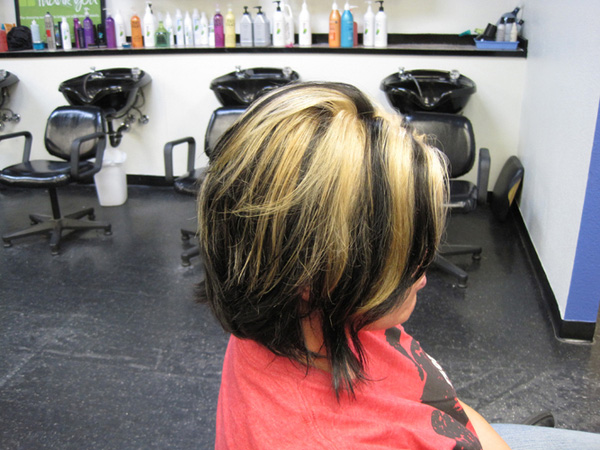 Black and blonde bob hairstyle