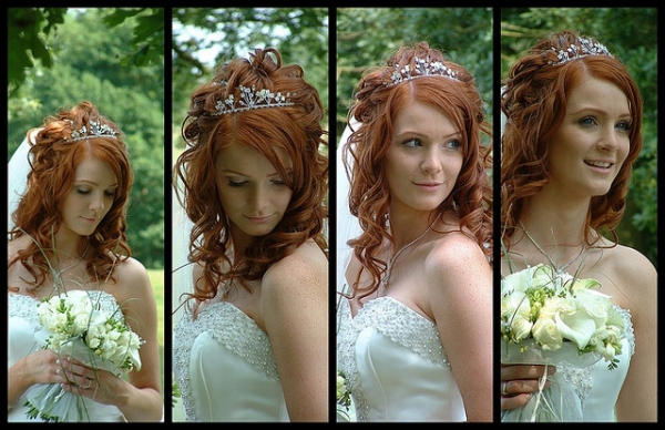 Long wavy hair for wedding hairstyles