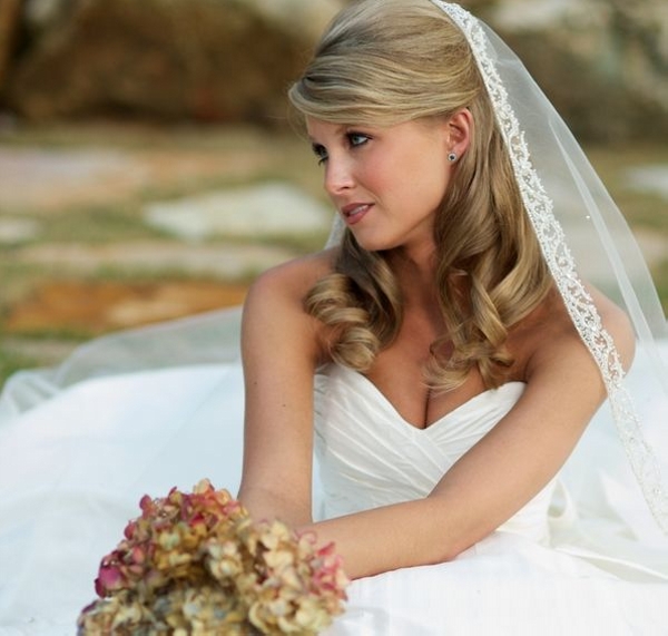 Half up hairstyle for wedding hairstyles