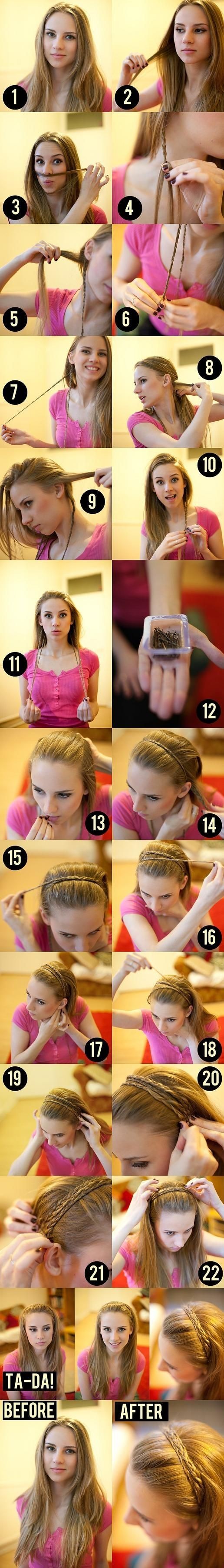 Braided hairstyle tutorial for vacation