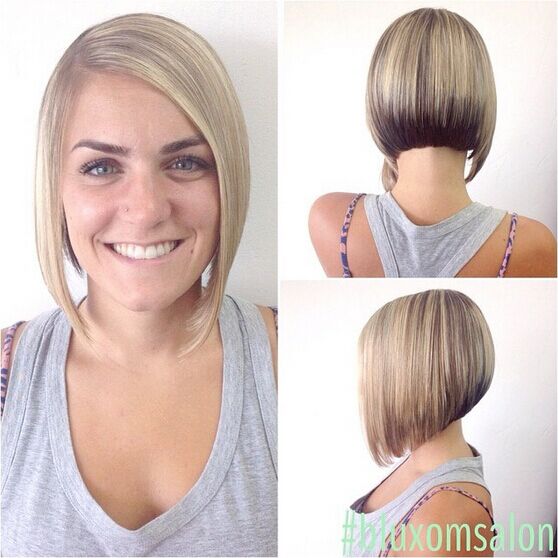 Reverse bob hairstyle for women