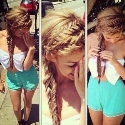 Stunning braided fishtail hairstyle for girls