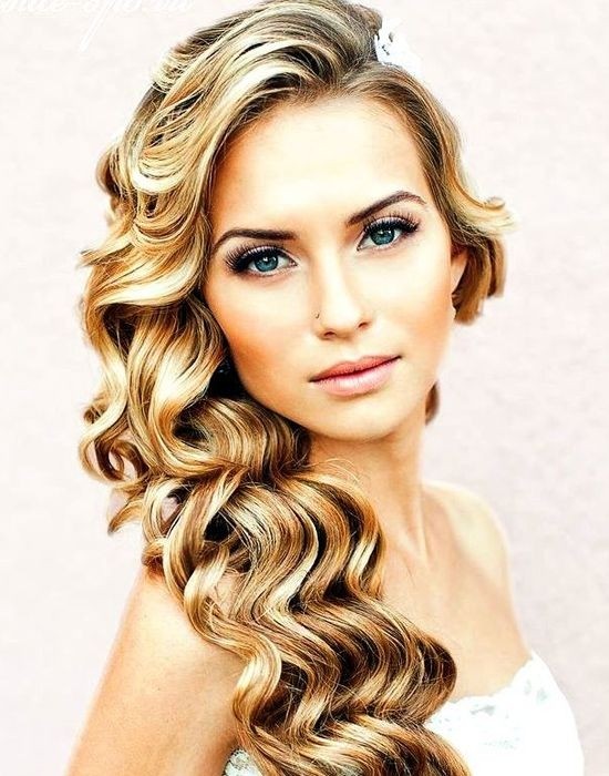 Long wavy hair for wedding hairstyles