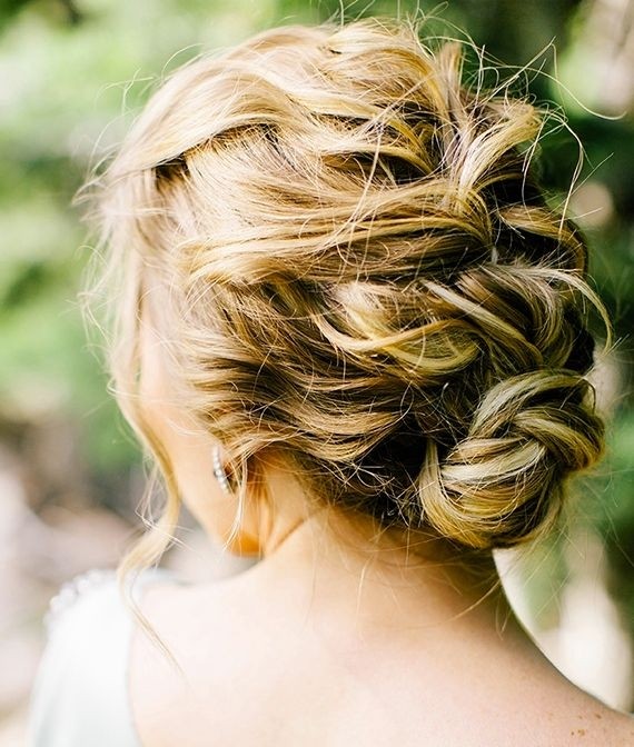 Romantic braided updo for weddings