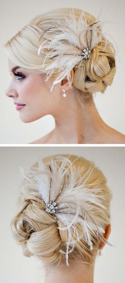 Updo with hair accessories