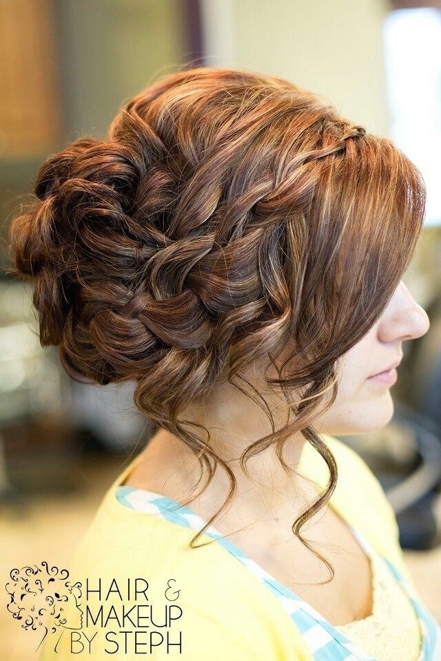 Braided updo for prom