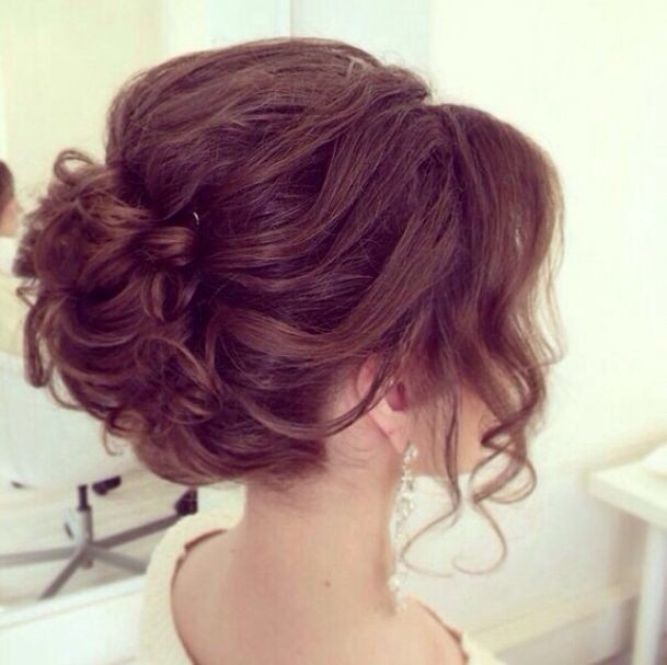 Twisted updo for medium hair