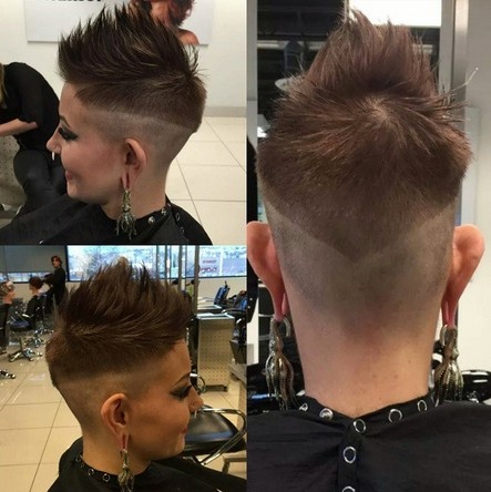 Short Spikey Hairstyle with Undercut