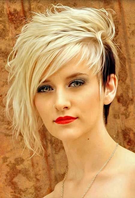 Platinum blonde on short black hair