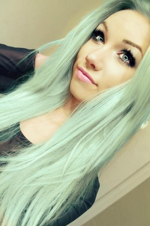 Pastel colored hair colors for long straight hair