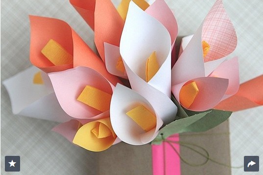 Paper calla lilies