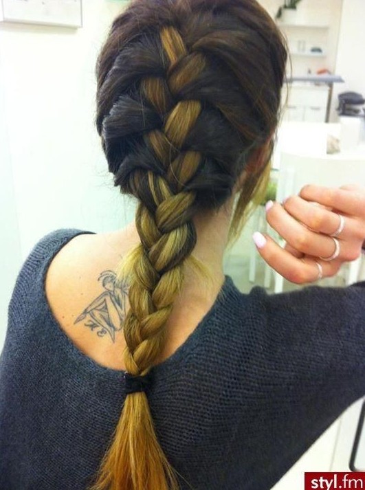 French braid for ombre hair