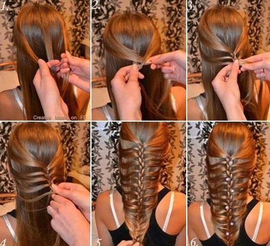 Lacey braided hairstyle