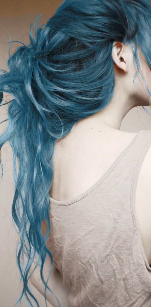 Blue ombre hairstyle