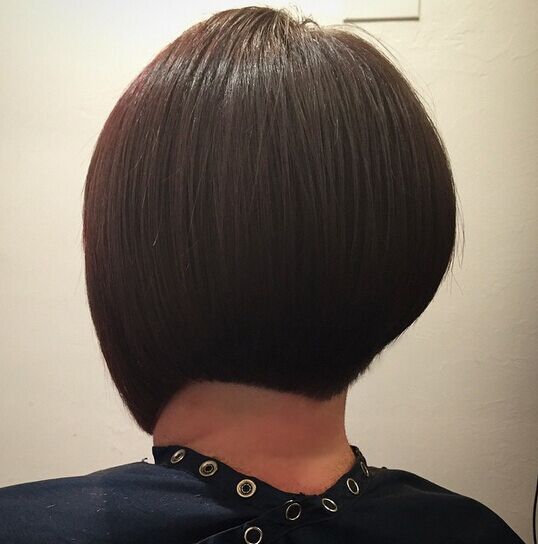 Short bob haircut rear view