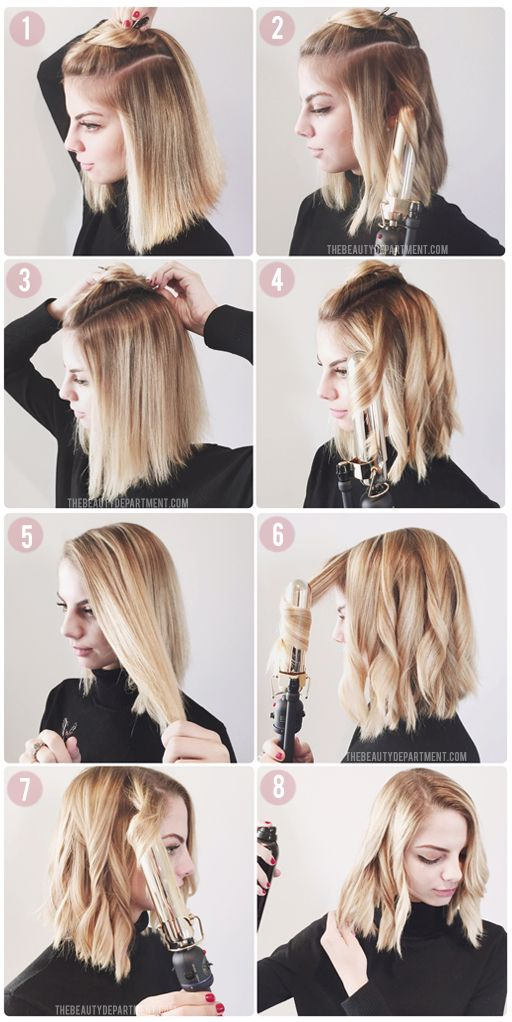 Long wavy bob hairstyle