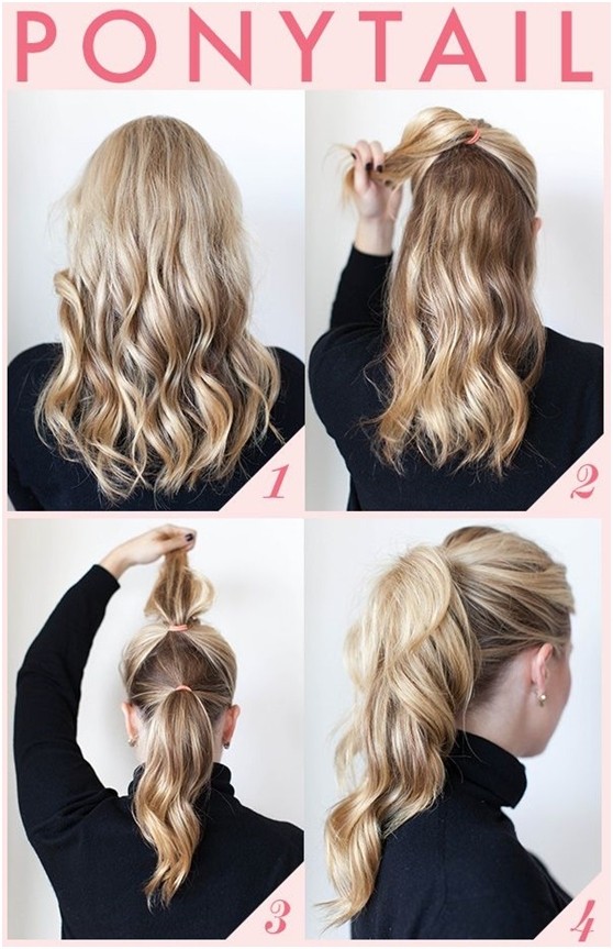 Simple ponytail hairstyle for work