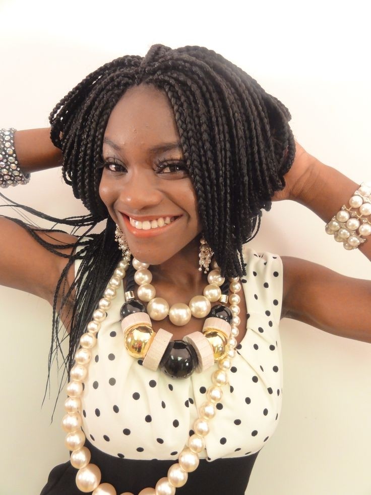 Pretty box braids for African American women hairstyles