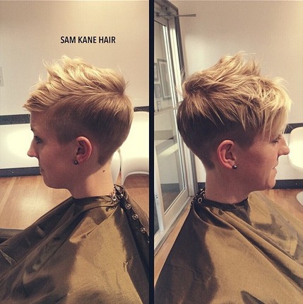 Edgy Short Hairstyle for fine straight hair