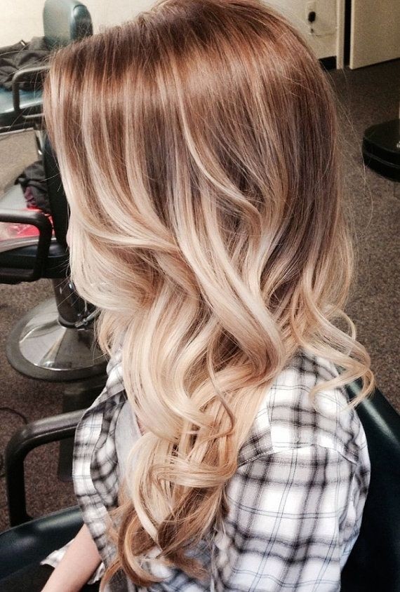 Blonde ombre hairstyle for long hair