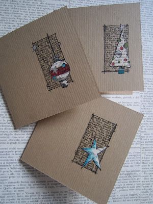 Simple homemade Christmas cards