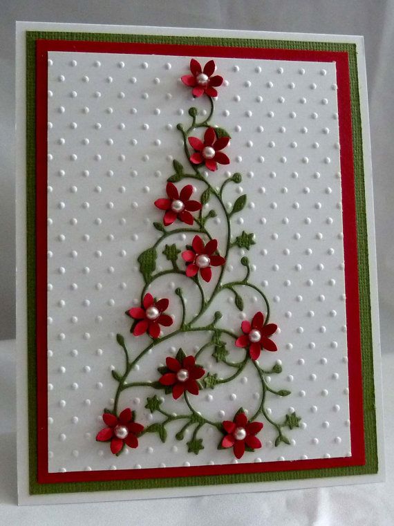 Christmas cards with flowers