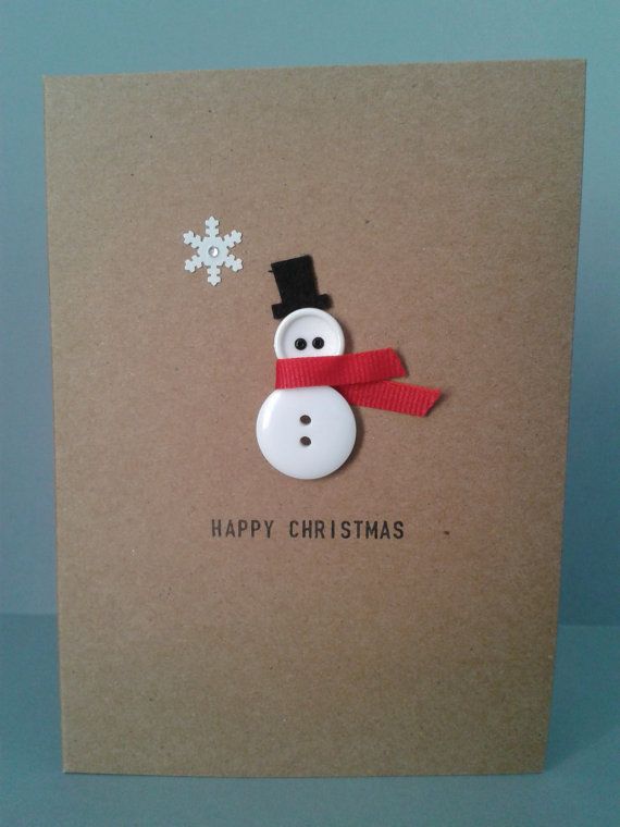 Snowman card button