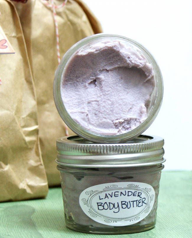 Non-greasy lavender body butter