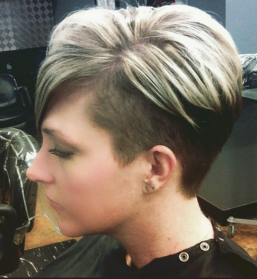 Cool short haircut side view