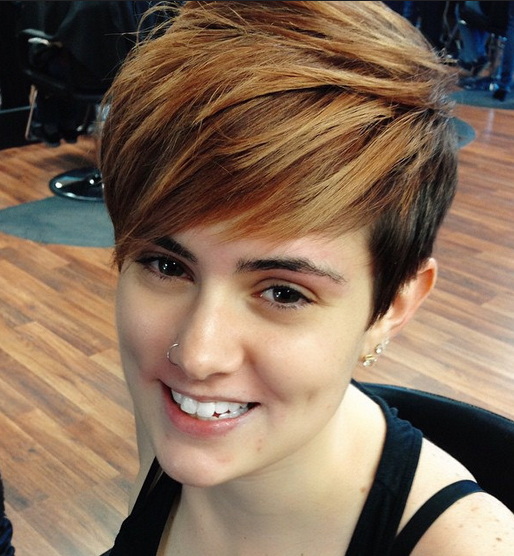 Nice short haircut with side bangs